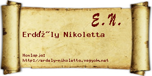 Erdély Nikoletta névjegykártya