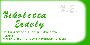 nikoletta erdely business card