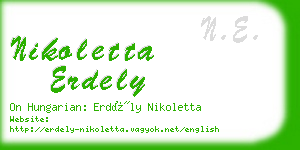 nikoletta erdely business card